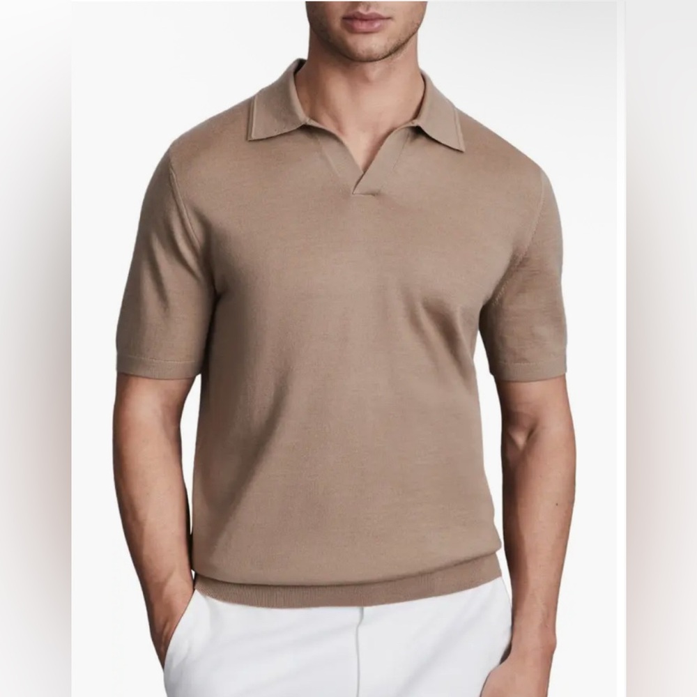 Reiss beige polo shirt men’s